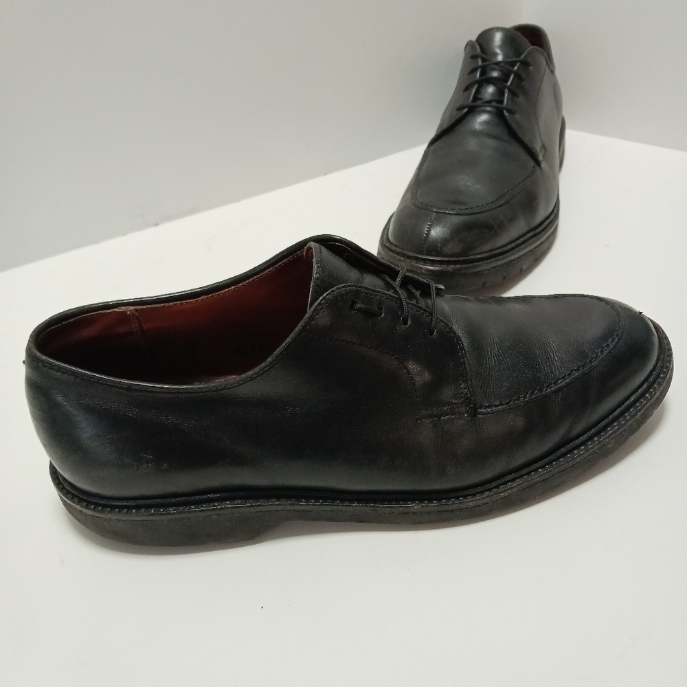 Alden Black Leather Derby Shoes